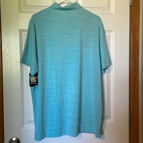C9 by Champion Active Wear Golf Polo Shirt, Men’s L, Aqua - Picture 6 of 7